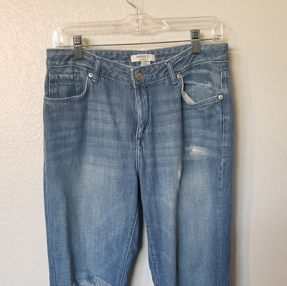 Medium Wash Distressed Jeans